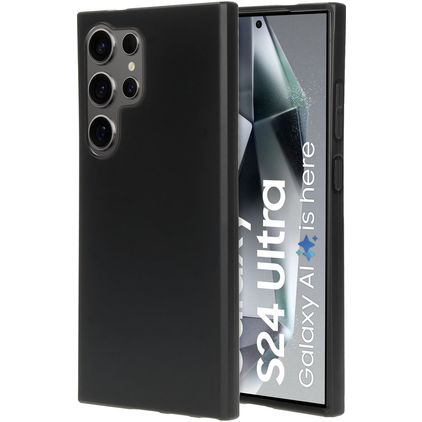 Mobiparts Classic Samsung Galaxy S24 Ultra Fleksibel TPU Bagsidecover - Matt Black