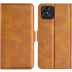 Mobigear Slim Magnet HONOR X8 Wallet case - Cognac