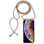 Mobigear Lanyard iPhone X TPU flexível Capa com cordão - Transparente / Castanho