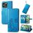Mobigear Clover iPhone 15 Pro Funda tipo libro Cartera - Azul