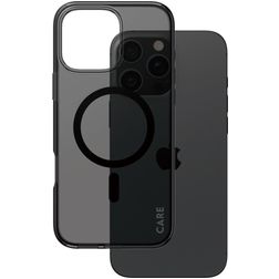 CARE by PanzerGlass Smokey iPhone 16 Pro Max MagSafe Tvrdý plast Zadní kryt - Průhledná / Černá
