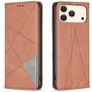 Mobigear Rhombus Slim iPhone 18 Pro Cover a libro - Marrone