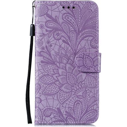 Mobigear Flowers Huawei P40 Pro Capa livro Carteira - Roxo