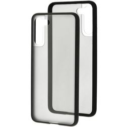 Mobiparts Hardcover Samsung Galaxy S21 Plus Kova Suojakuori - Läpinäkyvä / Harmaa