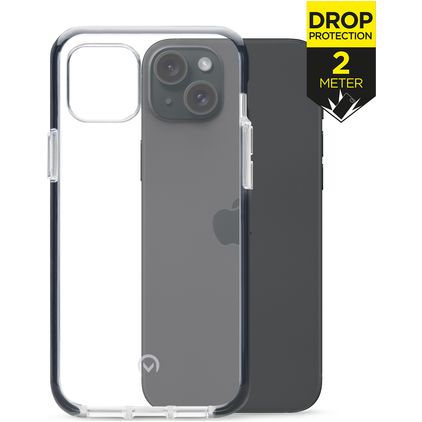 Mobilize Shatterproof iPhone 15 Plus Fodral Hårdplast Skal Stötsäkert - Transparent / Svart
