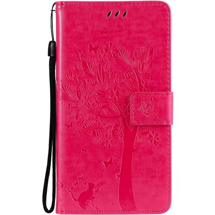 Mobigear Tree Samsung Galaxy S21 Cover a libro portafoglio - Magenta