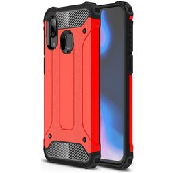 Mobigear Outdoor Samsung Galaxy A40 Funda Plástico rígido Carcasa Antigolpes - Rojo