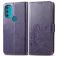 Mobigear Clover Motorola Moto G71 5G Lompakkokotelo + Setelitasku - Violetti
