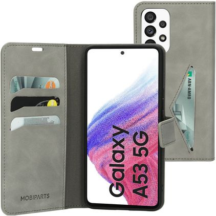 Mobiparts Classic Wallet Samsung Galaxy A53 Funda tipo libro Cartera - Granite Grey