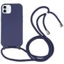 Mobigear Lanyard iPhone 16 Silikon Skal med rem - Mörkblå