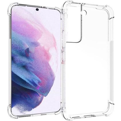 Mobigear Cushion Transparentní Samsung Galaxy S22 Flexibilní TPU Zadní kryt odolný proti nárazům - Průhledná
