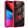 Mobigear Crystal Ring iPhone 14 Pro Hardcase Back cover con anello - Trasparente / Rosso