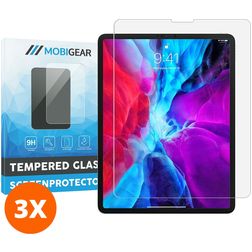 Mobigear iPad Pro 12,9 polegadas (2018) Vidro temperado Película de ecrã - Compatível com capas (Pack de 3)