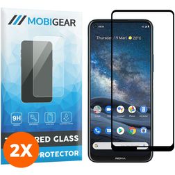 Mobigear Premium Nokia 8.3 Vidro temperado Película de ecrã - Compatível com capas - Preto (Pack de 2)