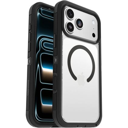 OtterBox Defender Pro XT iPhone 17 Pro Max MagSafe Hårdt Bagsidecover Stødsikkert - Gennemsigtig / Sort