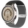 Mobigear Braided Dual Nylon Smartwatch Urrem Klaplås - 20 mm - Sort / Grå