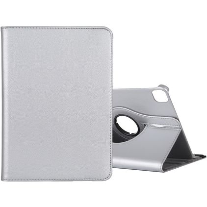 Mobigear DuoStand iPad Pro 12,9 tuuman (2022) Kääntyvä Lompakkokotelo - Hopea