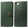 Mobigear Snap Button iPhone 8 Pungetui med Seddelrum - Grøn