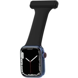 Mobigear Clip Hoitajan kellokiinnike Apple Watch Ranneke Hakaneula - 49/46/45/44 mm - Musta