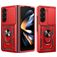 Mobigear Armor Ring Cam Slide Samsung Galaxy Z Fold 7 Hardcase Back cover Antiurto con anello e copriobiettivo scorrevole - Rosso