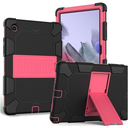 Mobigear ShieldStand Samsung Galaxy Tab A8 10.5 (2021) Cover Hård plast / Silikone Bagsidecover + Stander - Sort / Rød