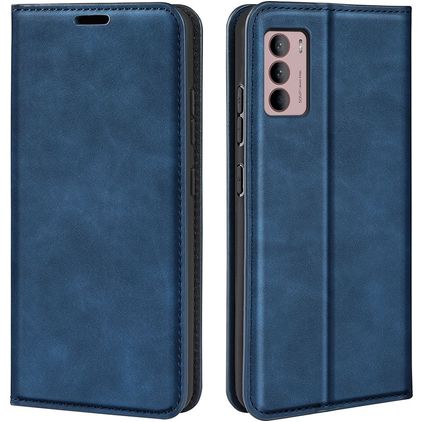 Mobigear Retro Slim Motorola Moto G42 Funda tipo libro Cartera - Azul oscuro