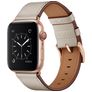 Mobigear Firenze Leather Apple Watch Strap Buckle closure - 49/46/45/44 mm - Beige