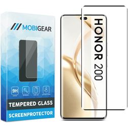 Mobigear Premium HONOR 200 Vidro temperado Película de ecrã - Compatível com capas - Preto
