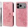 Mobigear Flowers iPhone 17 Pro Max Wallet case - Rose Gold