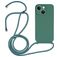 Mobigear Lanyard iPhone 15 Silicona Funda con cuerda - Verde