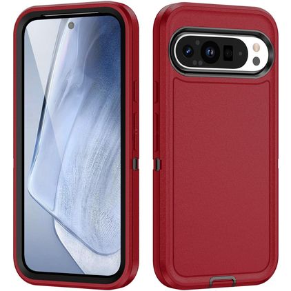 Mobigear Rugged Google Pixel 9 Pro Funda Plástico rígido Carcasa Antigolpes - Rojo