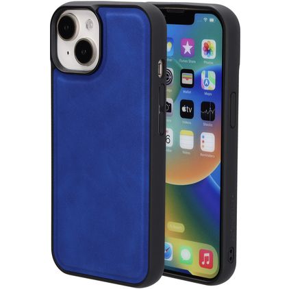 Mobiparts Classic iPhone 15 MagSafe TPU / Leatherette Back cover - Sapphire Blue