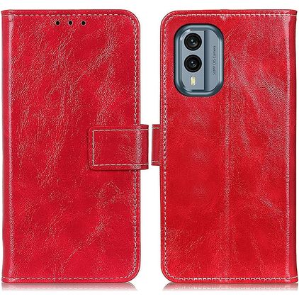 Mobigear Basic Nokia X30 Cover a libro portafoglio - Rosso