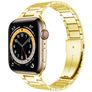 Mobigear Lissabon Steel Apple Watch Strap Butterfly closure - 49/46/45/44 mm - Gold