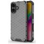 Mobigear Honeycomb iPhone 16 Plus Funda Plástico rígido Carcasa Antigolpes - Negro
