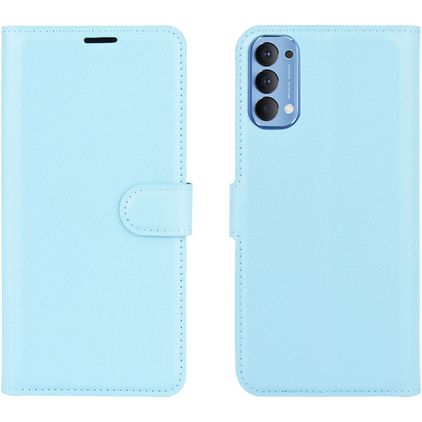 Mobigear Classic OPPO Reno 4 Lompakkokotelo + Setelitasku - Sininen