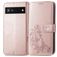 Mobigear Clover Google Pixel 6a Funda tipo libro Cartera - Oro rosa