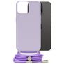 Mobilize Lanyard Gelly iPhone 15 Pro Flexibel TPU Skal med rem - Pastel Purple