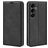 Mobigear Retro Slim Samsung Galaxy S25 FE Funda tipo libro Cartera - Negro