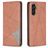 Mobigear Rhombus Slim Samsung Galaxy S25 FE Funda tipo libro - Marrón