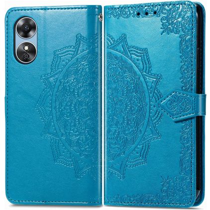 Mobigear Mandala OPPO A17 Funda tipo libro Cartera - Azul