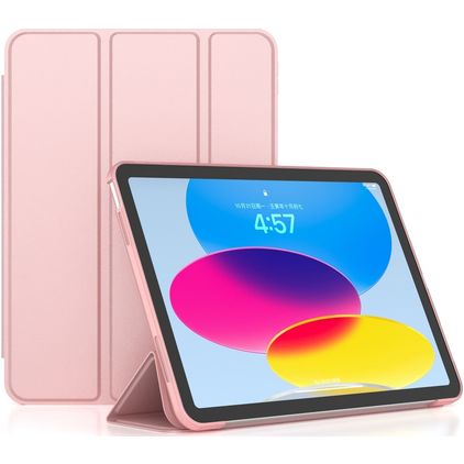 Mobigear Tri-Fold Gel iPad 11 (2025) TPU / Poliuretano (PU) Cover a libro - Rosa