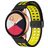 Mobigear Sport Plus Mag Correa Silicona Cierre magnético para Smartwatch - 20 mm - Negro / Amarillo