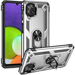Mobigear Armor Ring Samsung Galaxy A22 4G Hardcase Back cover Antiurto con anello - Argento