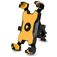 Mobigear PushHold Suporte de telemóvel para bicicleta com fixação no guiador Pinça Universal - Amarelo