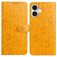Mobigear Flowers iPhone 17 Cover a libro portafoglio - Giallo