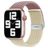 Mobigear Braided Dual Nailon Apple Watch Ranneke Säädettävä taittolukko - 49/46/45/44 mm - Violetti / Tähtivalkea