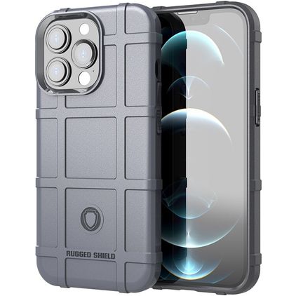 Mobigear Rugged Shield iPhone 13 Pro Flexibel TPU Skal Stötsäkert - Grå