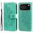 Mobigear Flowers iPhone 18 Pro Etui z klapką typu portfel - Zielony