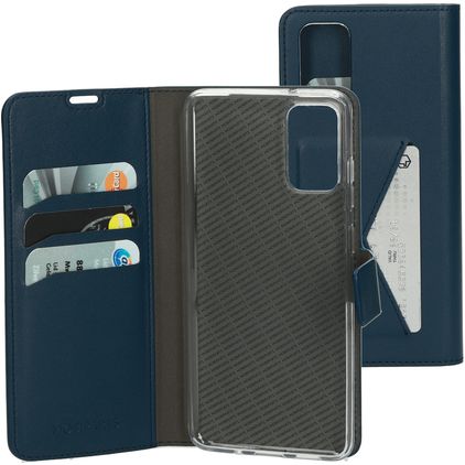 Mobiparts Classic Wallet Samsung Galaxy S20 Plus Pungetui med Seddelrum - Blå